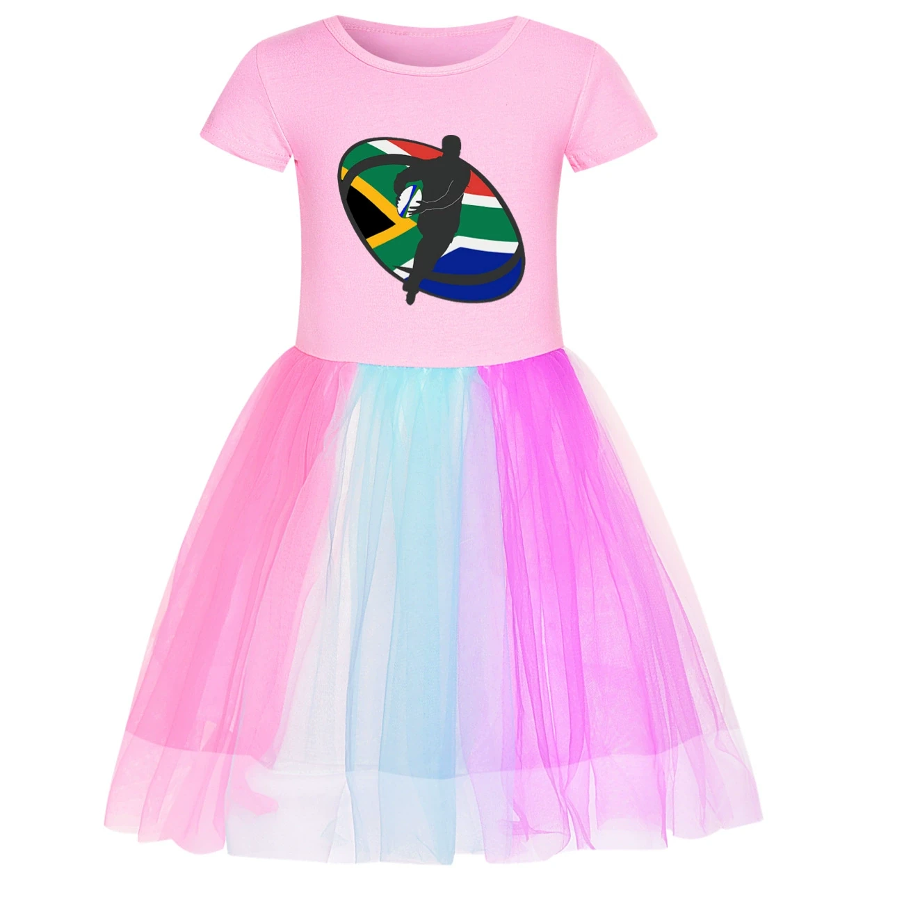 Rainbow Tulle Twirl Dress — 5807 Edition, Style 16 · Short Tulle · Pink