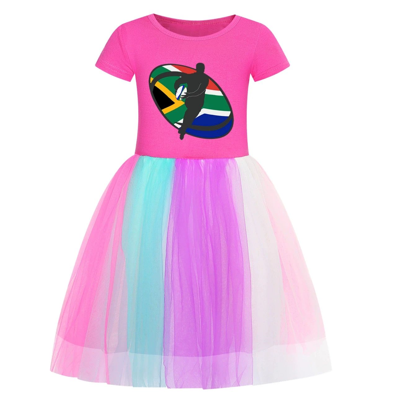 Rainbow Tulle Twirl Dress — 5807 Edition, Style 18 · Short Tulle · Rose