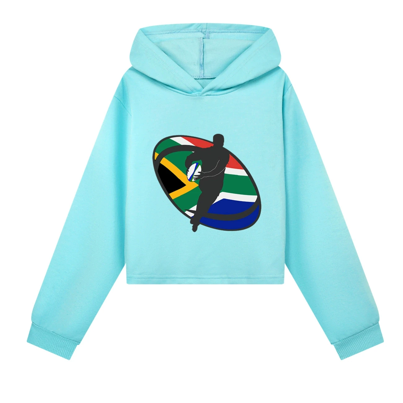 Cropped Hoodie Set — 5807 Edition, Style 04 · Sky Blue