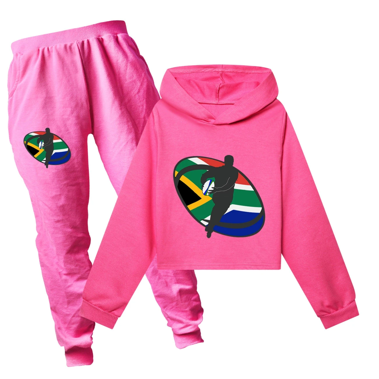 Cropped Hoodie Set — 5807 Edition, Style 13 · Set · Rose
