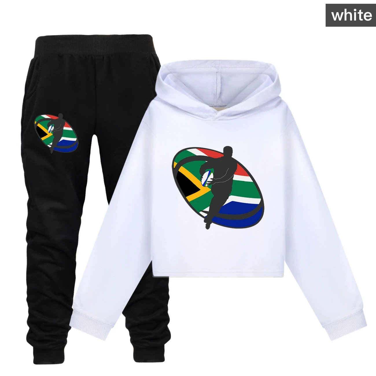 Cropped Hoodie Set — 5807 Edition, Style 21 · Set · White
