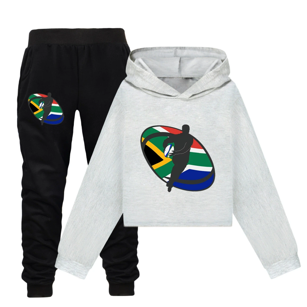Cropped Hoodie Set — 5807 Edition, Style 22 · Set · Grey