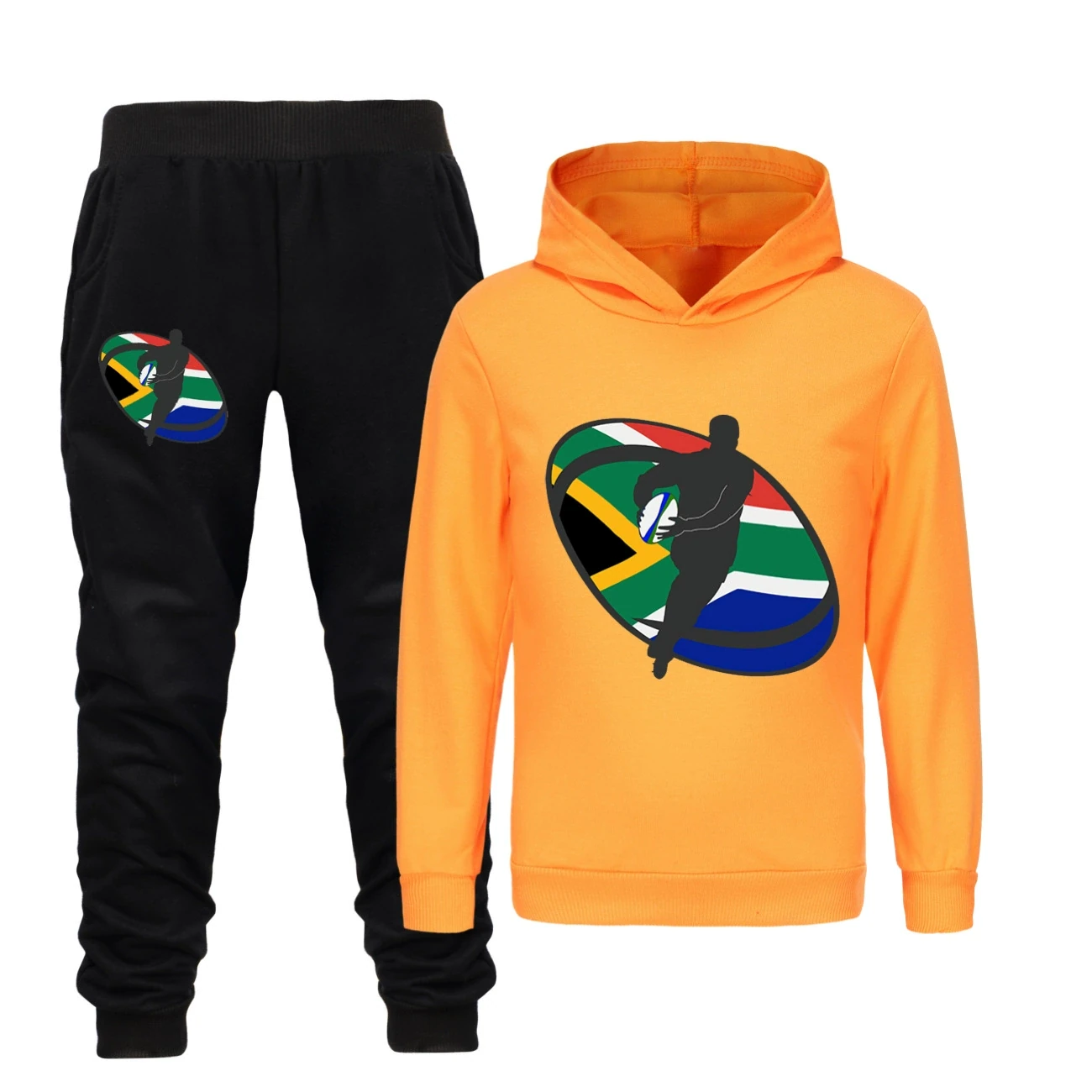 Classic Hoodie & Jogger Set — 5807 Edition, Style 30 · Set · Orange