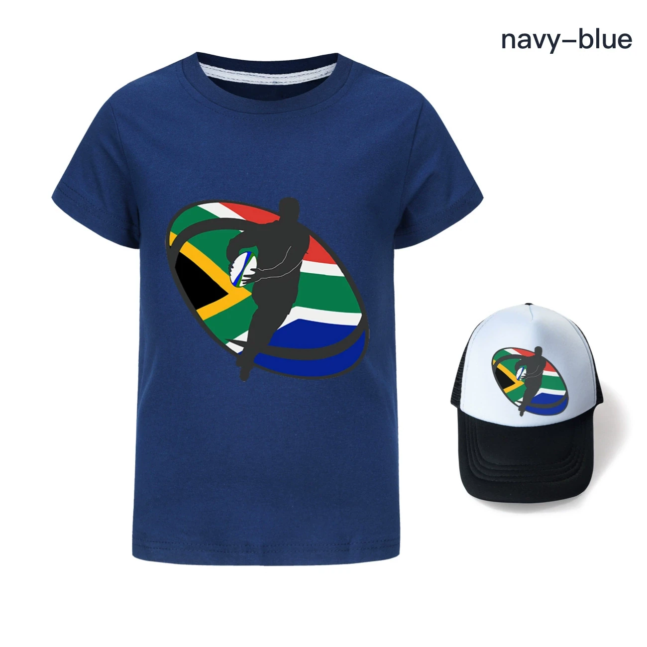 Graphic Tee & Sun Hat Set — 5807 Edition, Style 09 · Navy