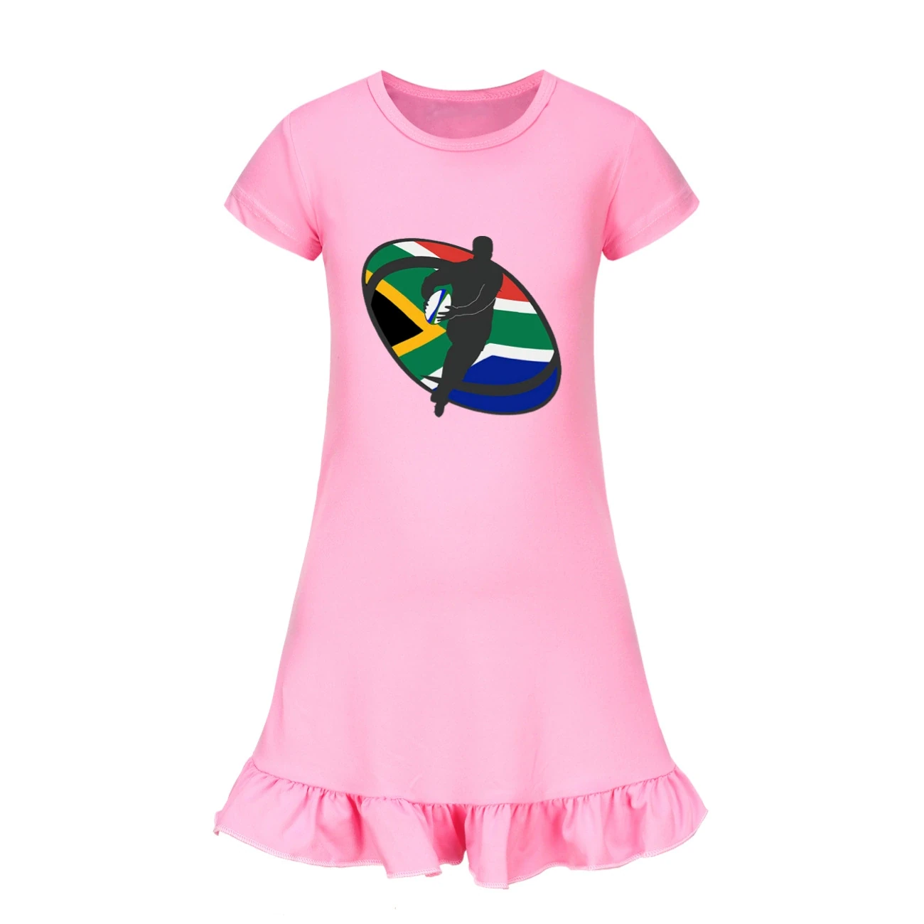 Ruffle-Hem Jersey Dress — 5807 Edition, Style 05 · Pink