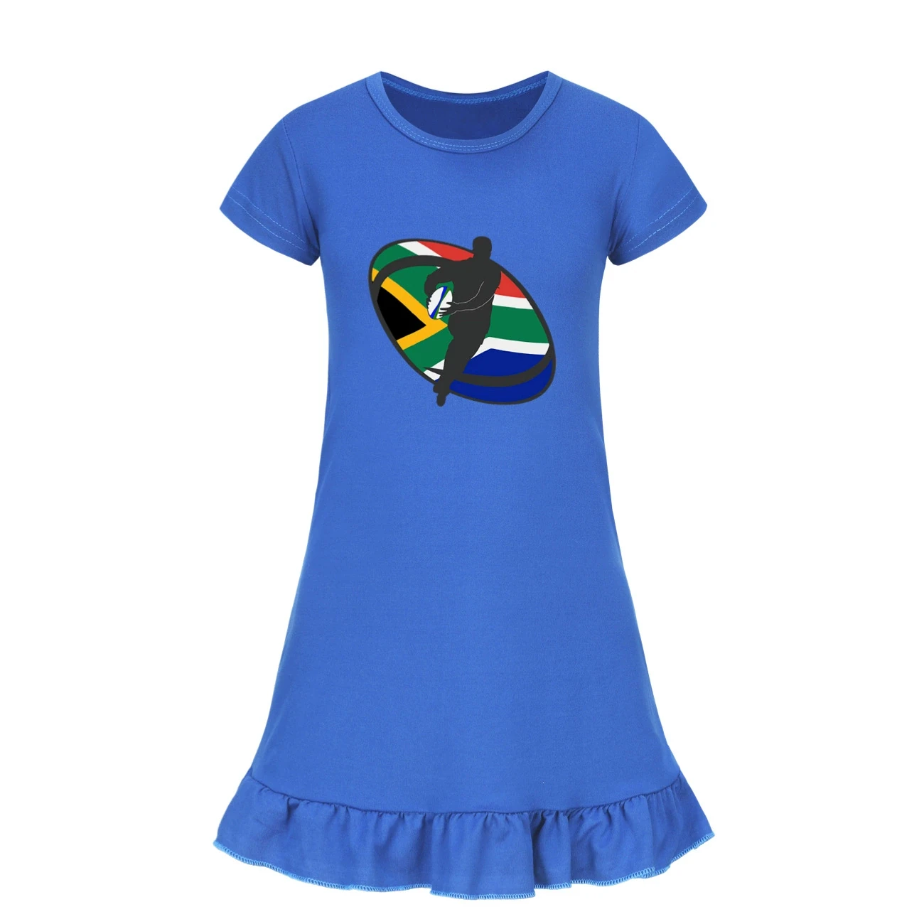 Ruffle-Hem Jersey Dress — 5807 Edition, Style 11 · Deep Blue