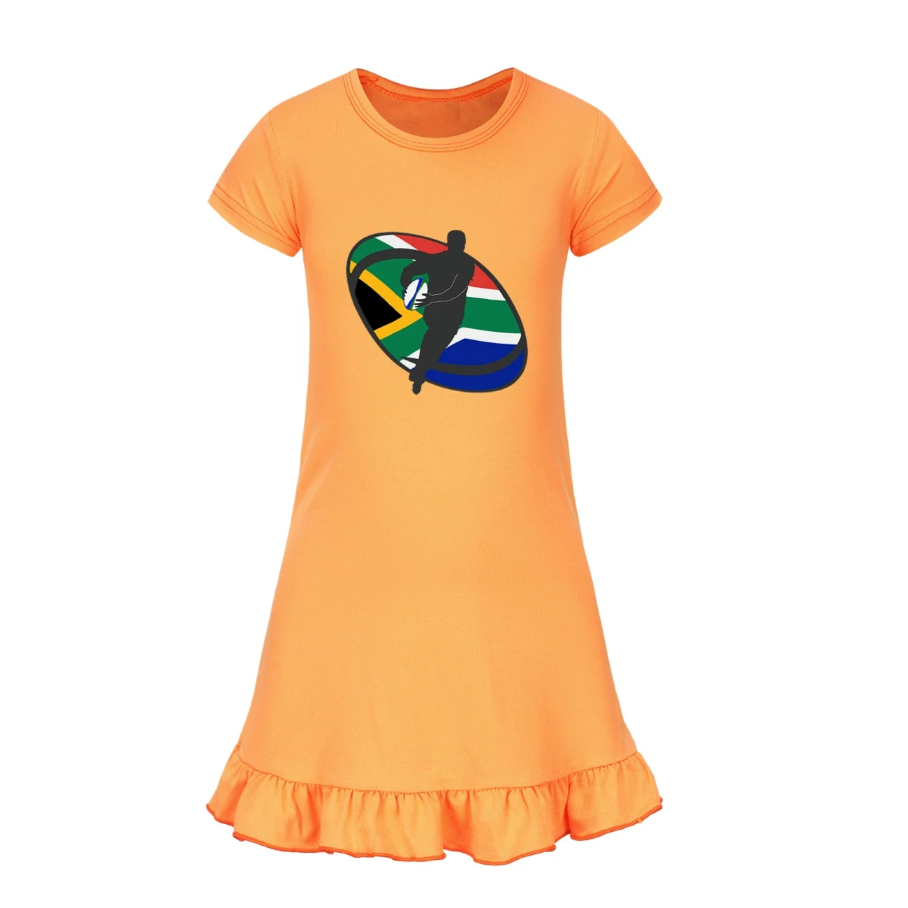 Ruffle-Hem Jersey Dress — 5807 Edition, Style 14 · Orange