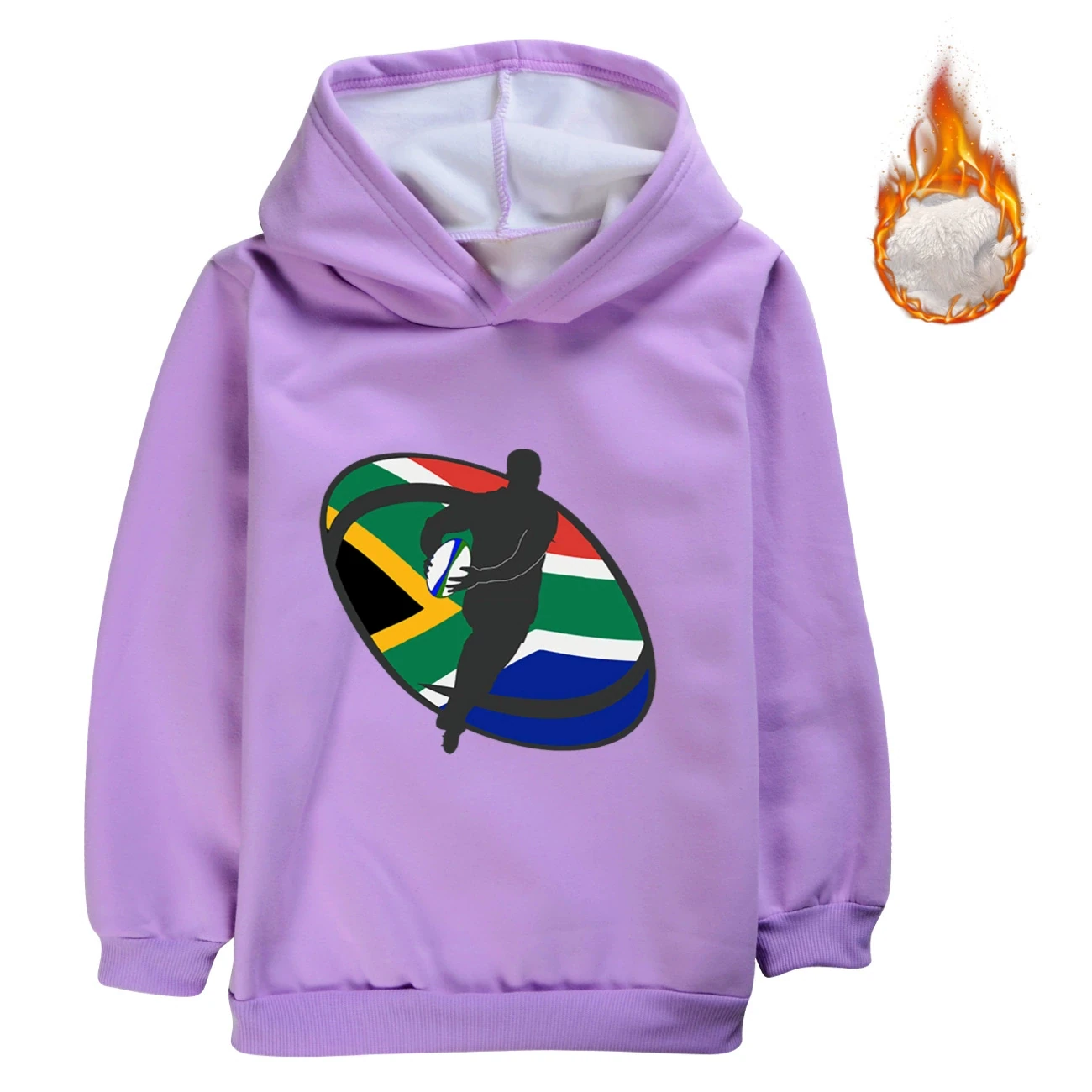 Warm-Lined Graphic Hoodie — 5807 Edition, Style 10 · Purple