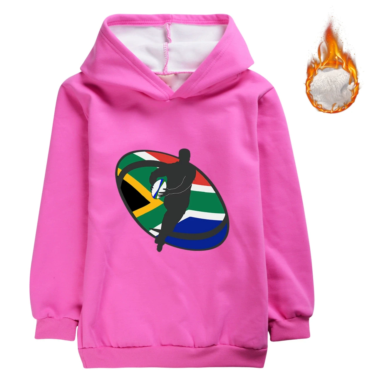 Warm-Lined Graphic Hoodie — 5807 Edition, Style 11 · Rose