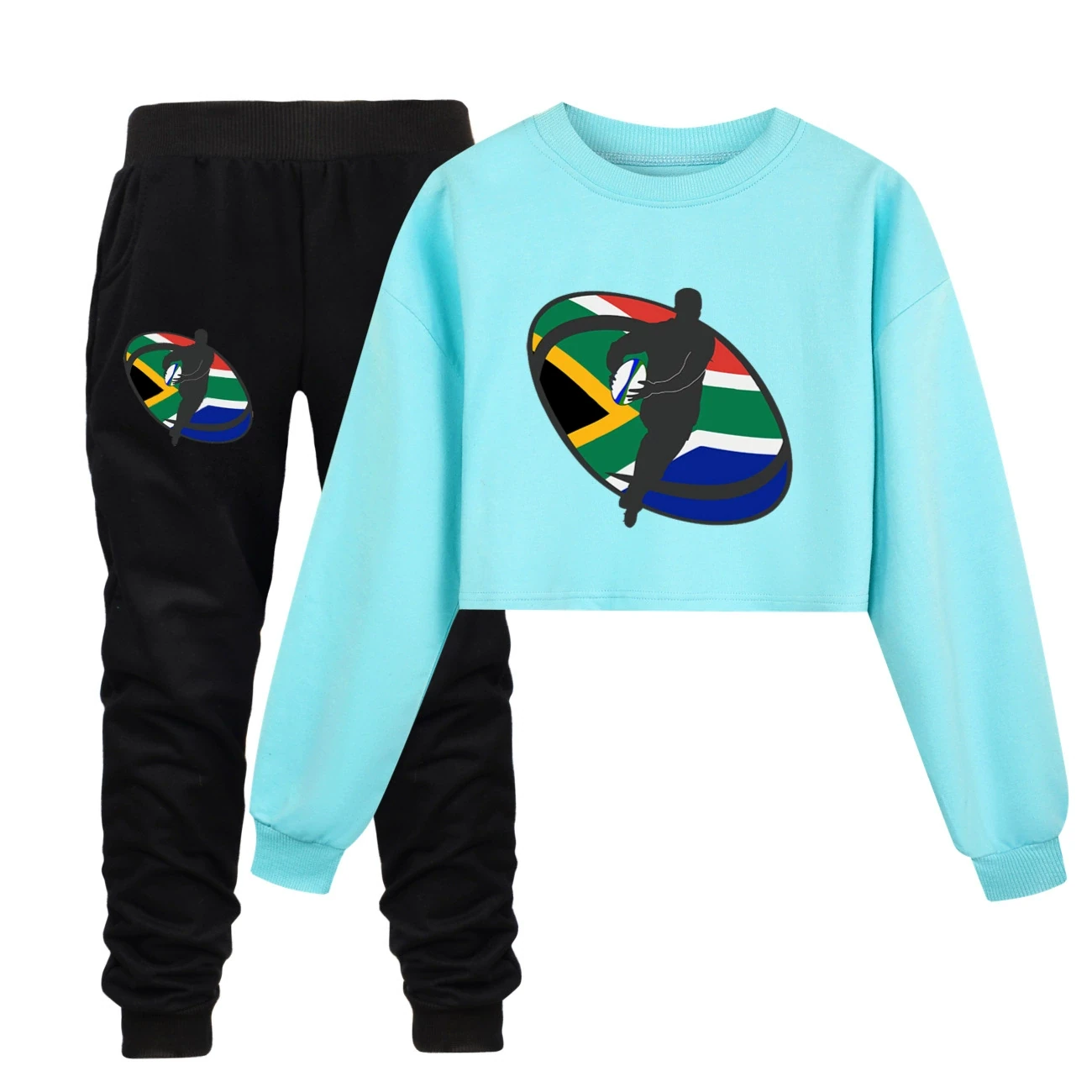 Cropped Sweatshirt Play Set — 5807 Edition, Style 14 · Set · Sky Blue