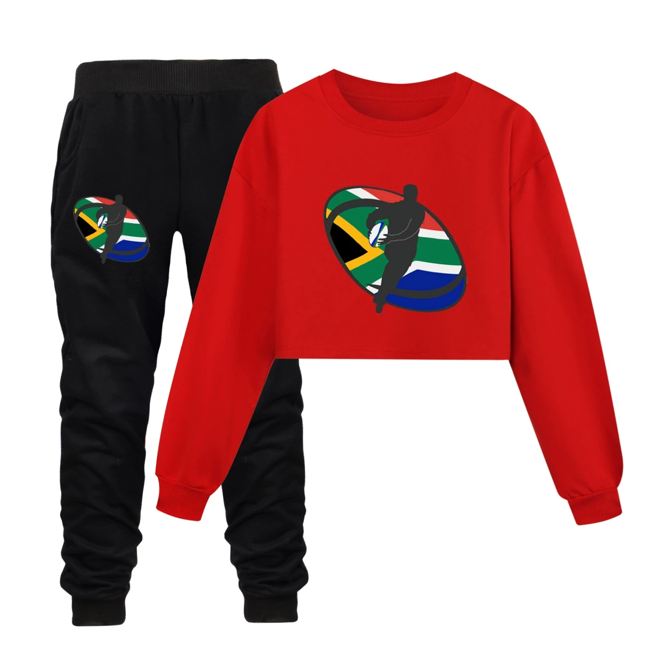 Cropped Sweatshirt Play Set — 5807 Edition, Style 17 · Set · Red