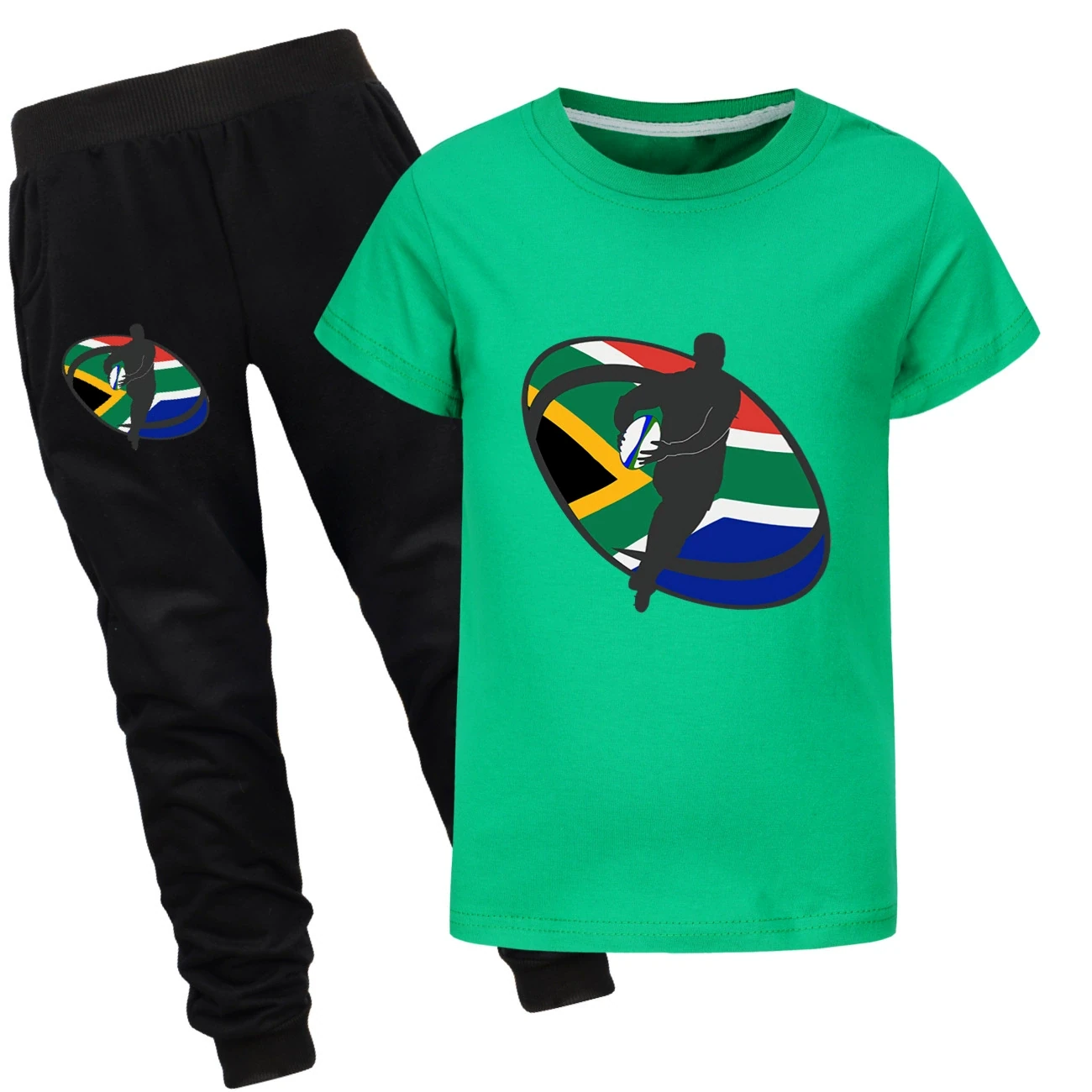 Graphic Tee & Jogger Set — 5807 Edition, Style 18 · Set · Green