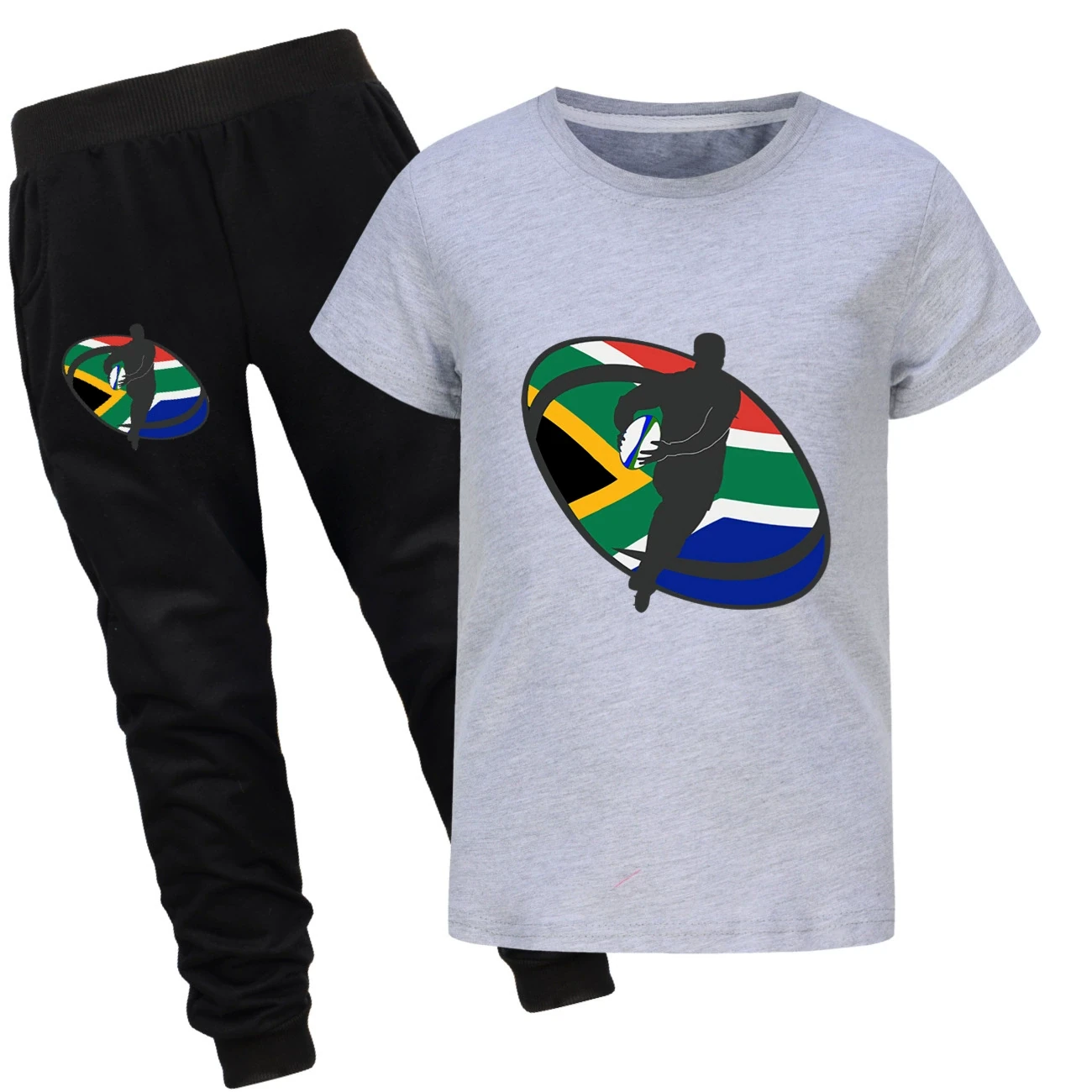 Graphic Tee & Jogger Set — 5807 Edition, Style 19 · Set · Grey