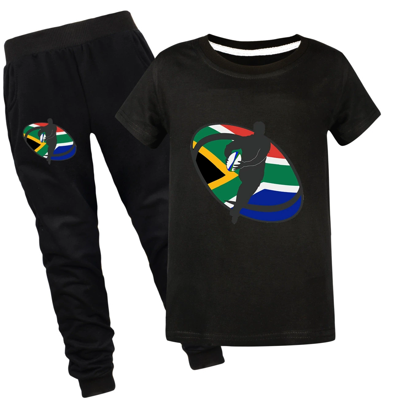 Graphic Tee & Jogger Set — 5807 Edition, Style 22 · Set · Black