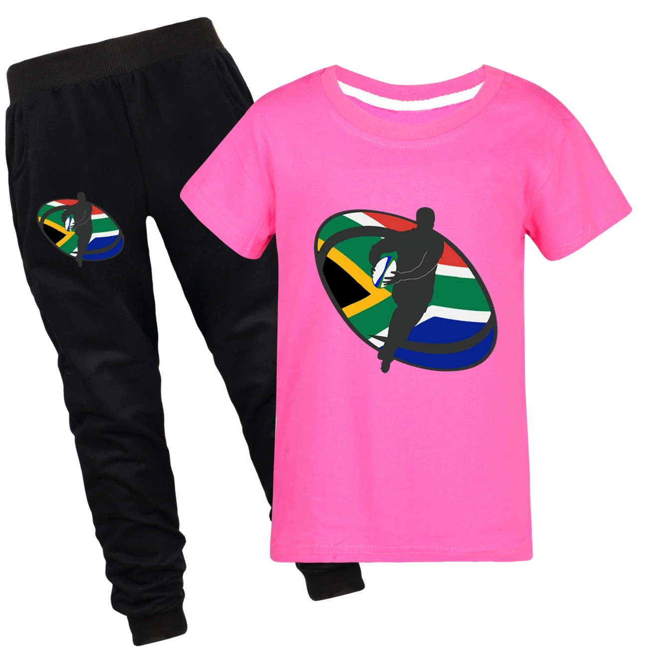 Graphic Tee & Jogger Set — 5807 Edition, Style 26 · Set · Rose