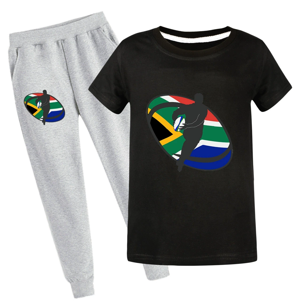 Graphic Tee & Jogger Set — 5807 Edition, Style 34 · Set · Black