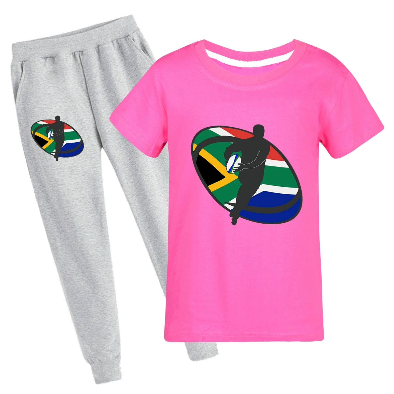 Graphic Tee & Jogger Set — 5807 Edition, Style 36 · Set · Rose
