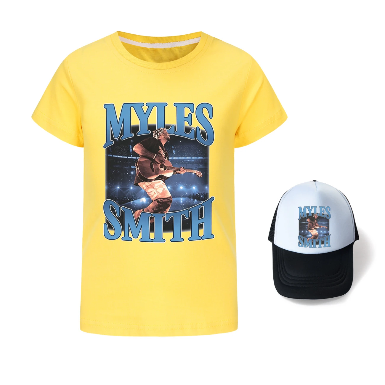 Graphic Tee & Sun Hat Set — 5808 Edition, Style 02 · Yellow
