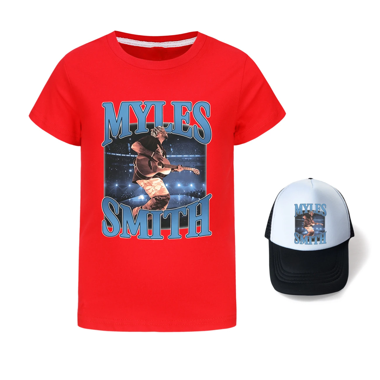 Graphic Tee & Sun Hat Set — 5808 Edition, Style 03 · Red