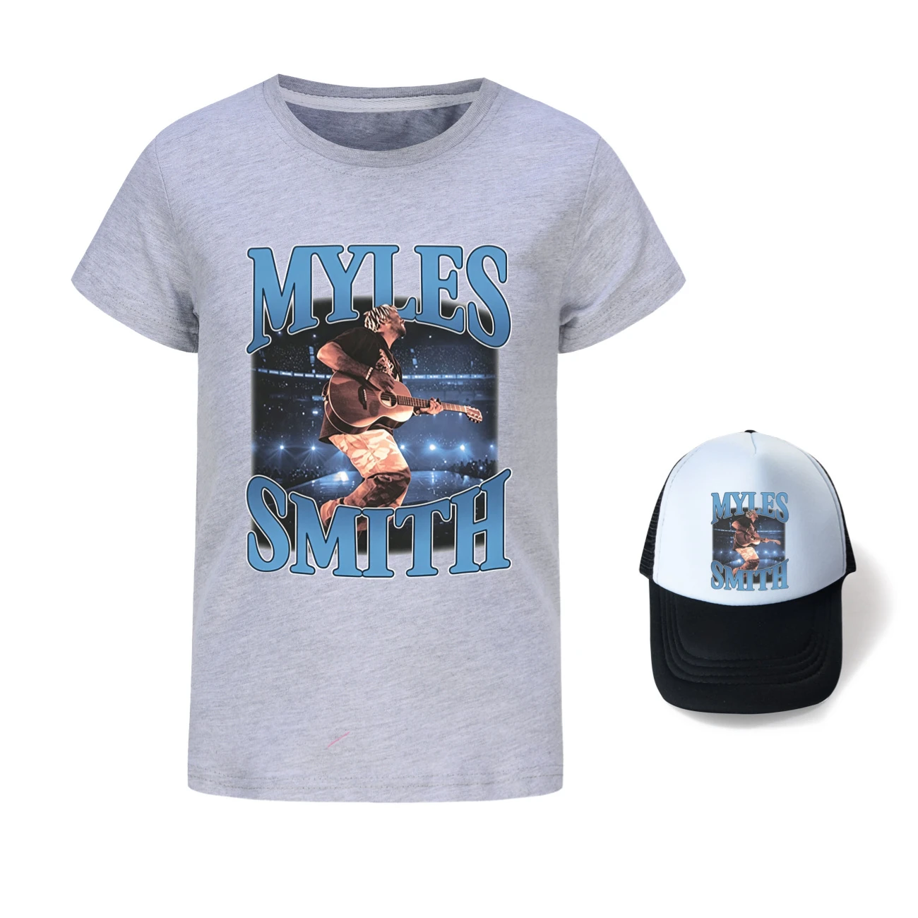 Graphic Tee & Sun Hat Set — 5808 Edition, Style 05 · Grey