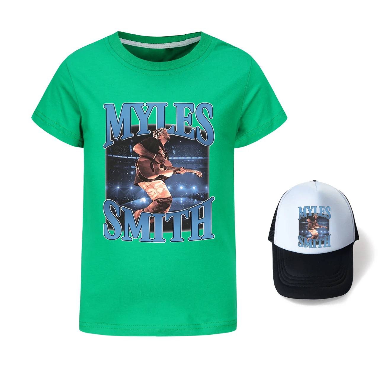 Graphic Tee & Sun Hat Set — 5808 Edition, Style 06 · Green