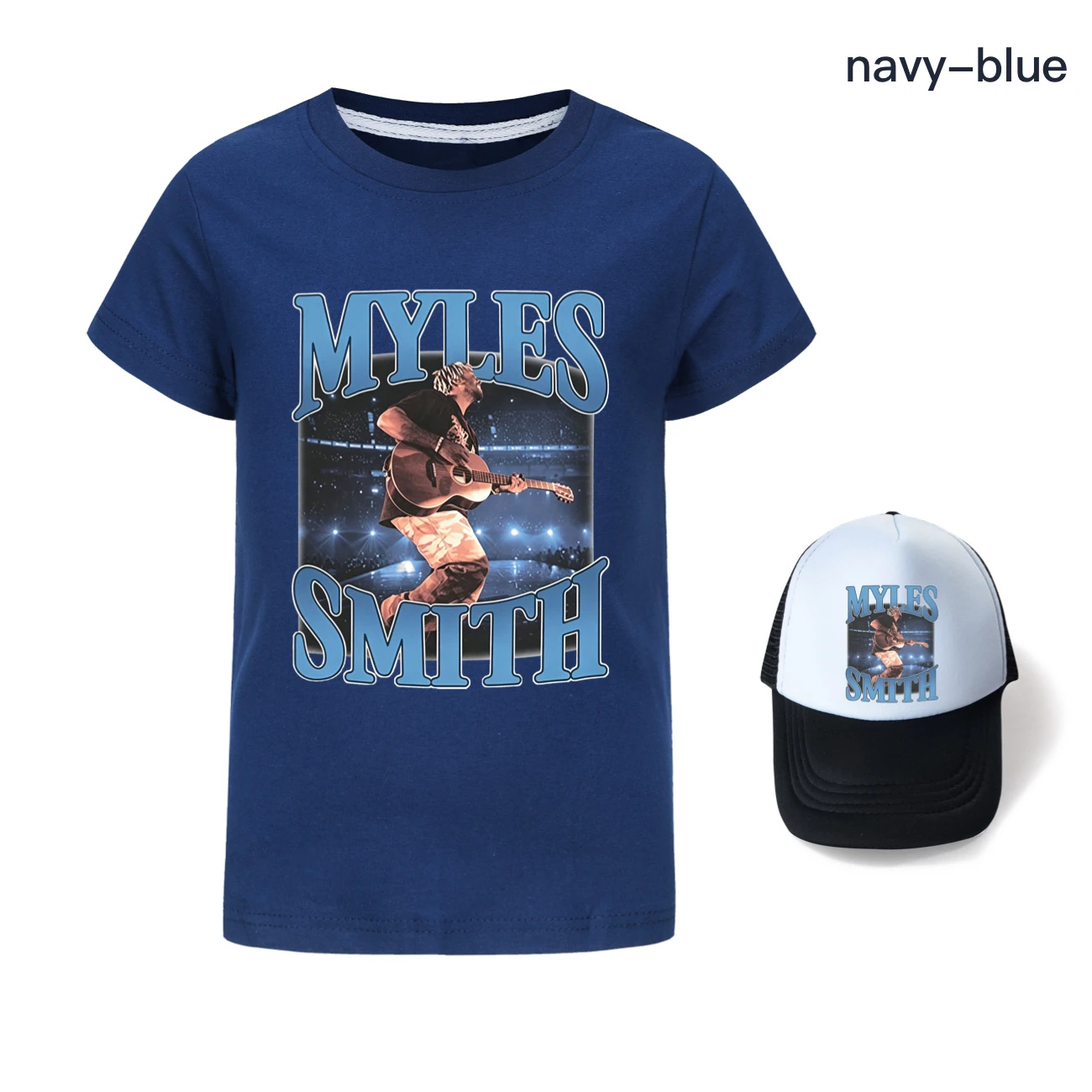 Graphic Tee & Sun Hat Set — 5808 Edition, Style 09 · Navy