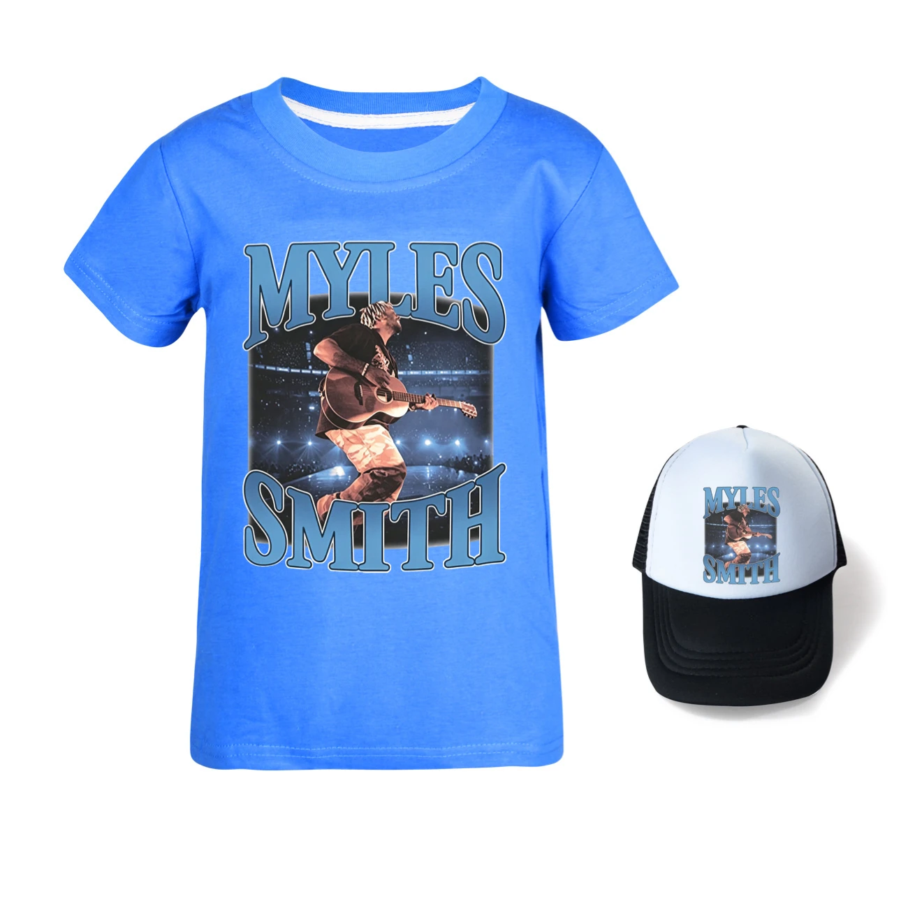 Graphic Tee & Sun Hat Set — 5808 Edition, Style 10 · Deep Blue