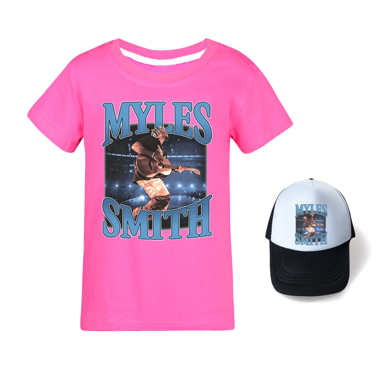 Graphic Tee & Sun Hat Set — 5808 Edition, Style 12 · Rose