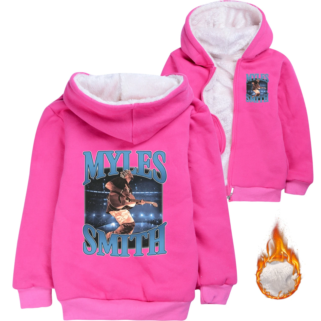 Warm-Lined Graphic Hoodie — 5808 Edition, Style 01 · Padded · Rose