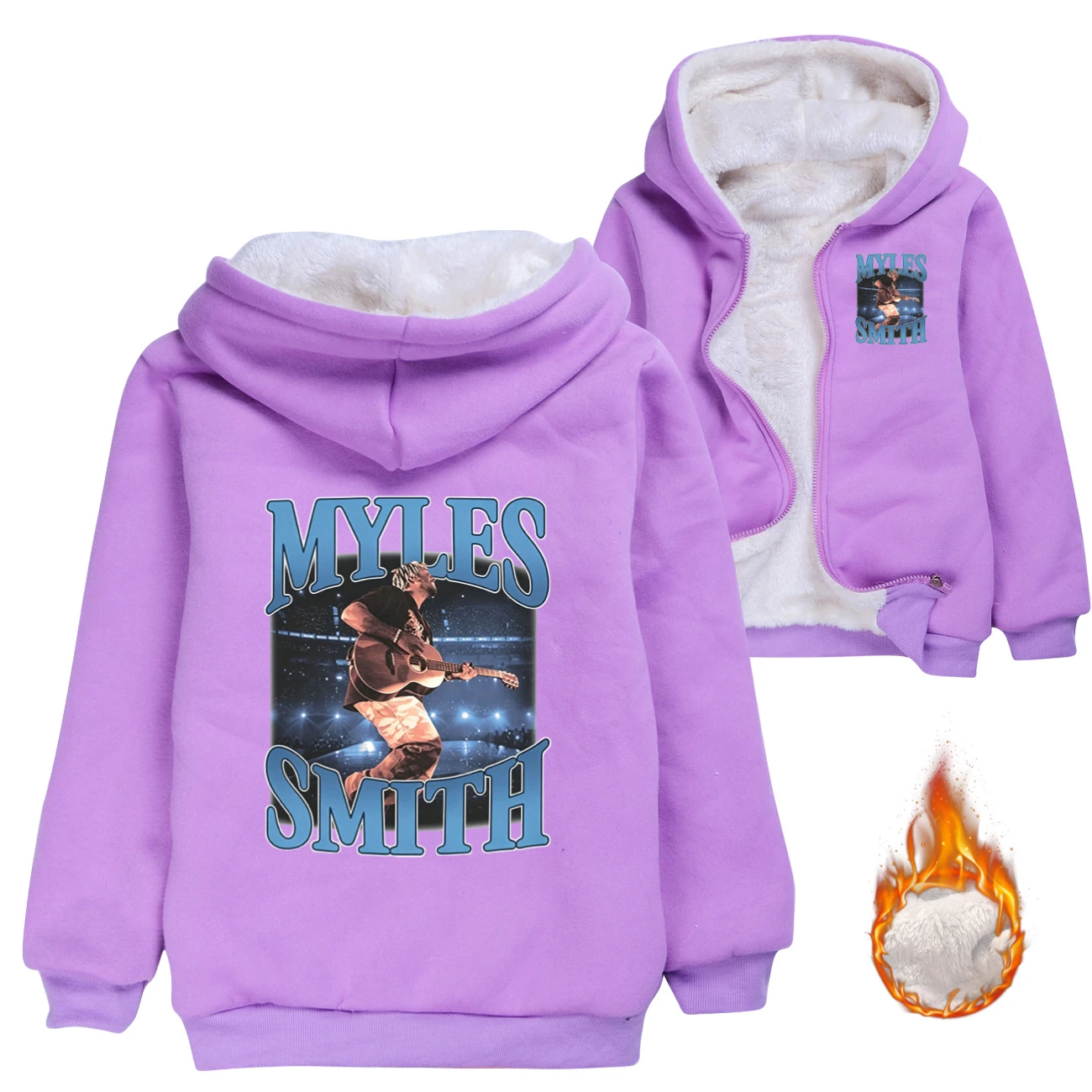 Warm-Lined Graphic Hoodie — 5808 Edition, Style 06 · Padded · Purple