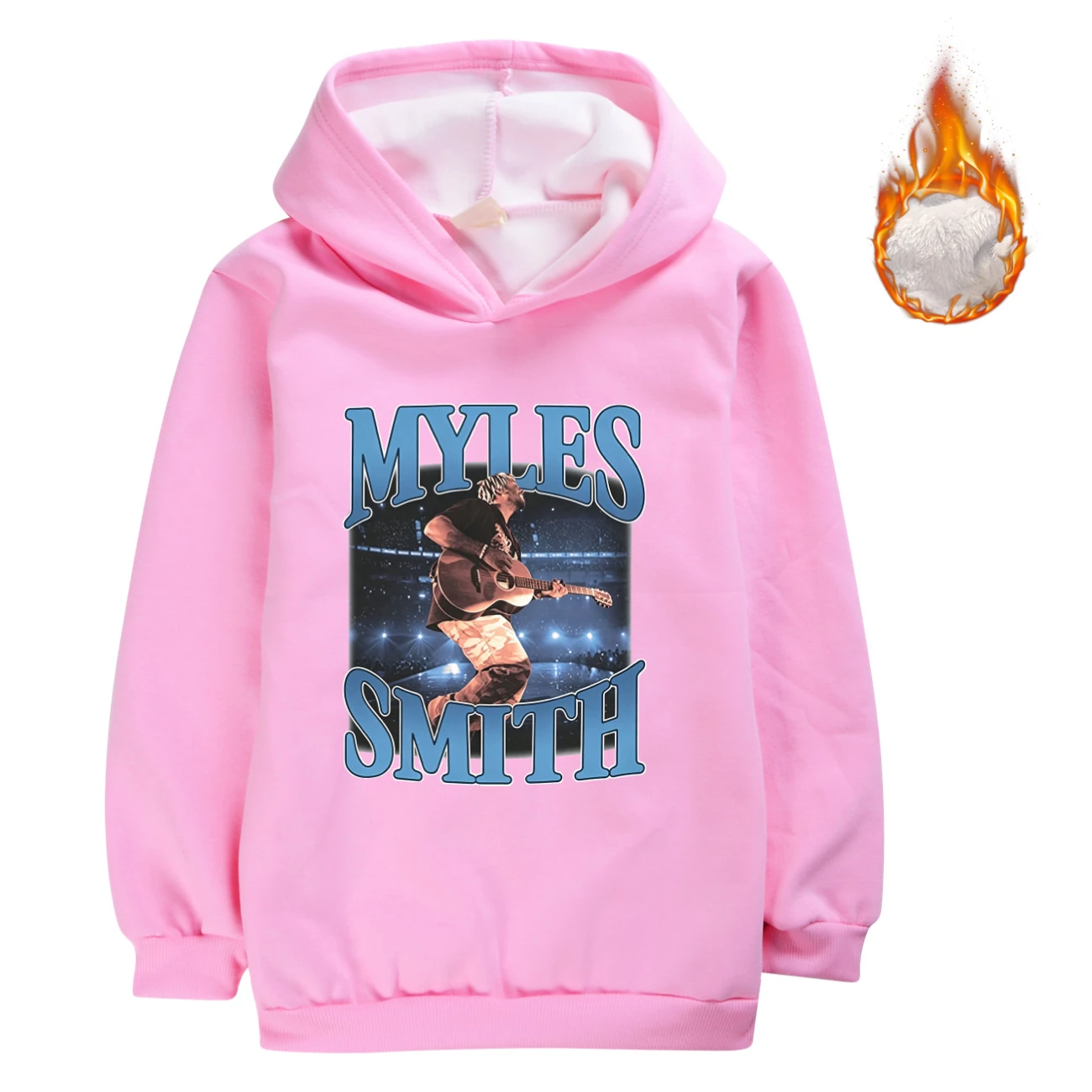 Warm-Lined Graphic Hoodie — 5808 Edition, Style 07 · Pink