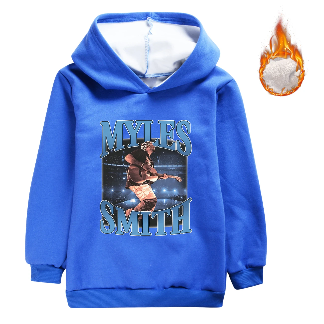 Warm-Lined Graphic Hoodie — 5808 Edition, Style 09 · Deep Blue
