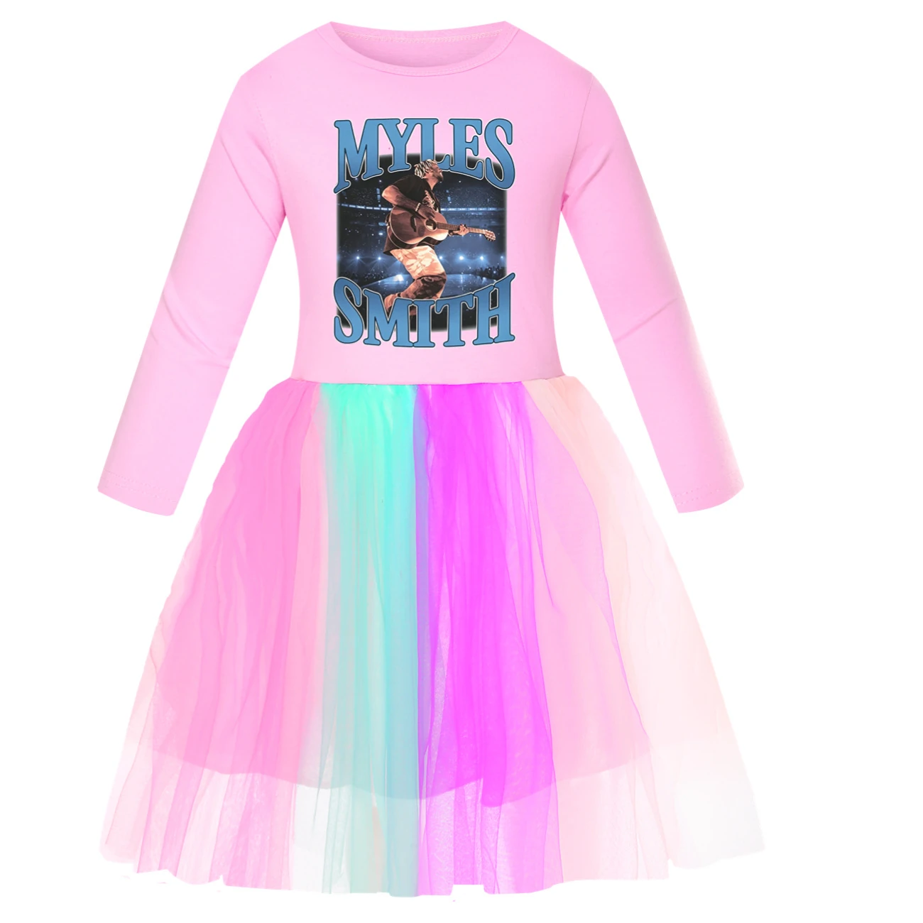 Rainbow Tulle Twirl Dress — 5808 Edition, Style 03 · Long Tulle · Pink