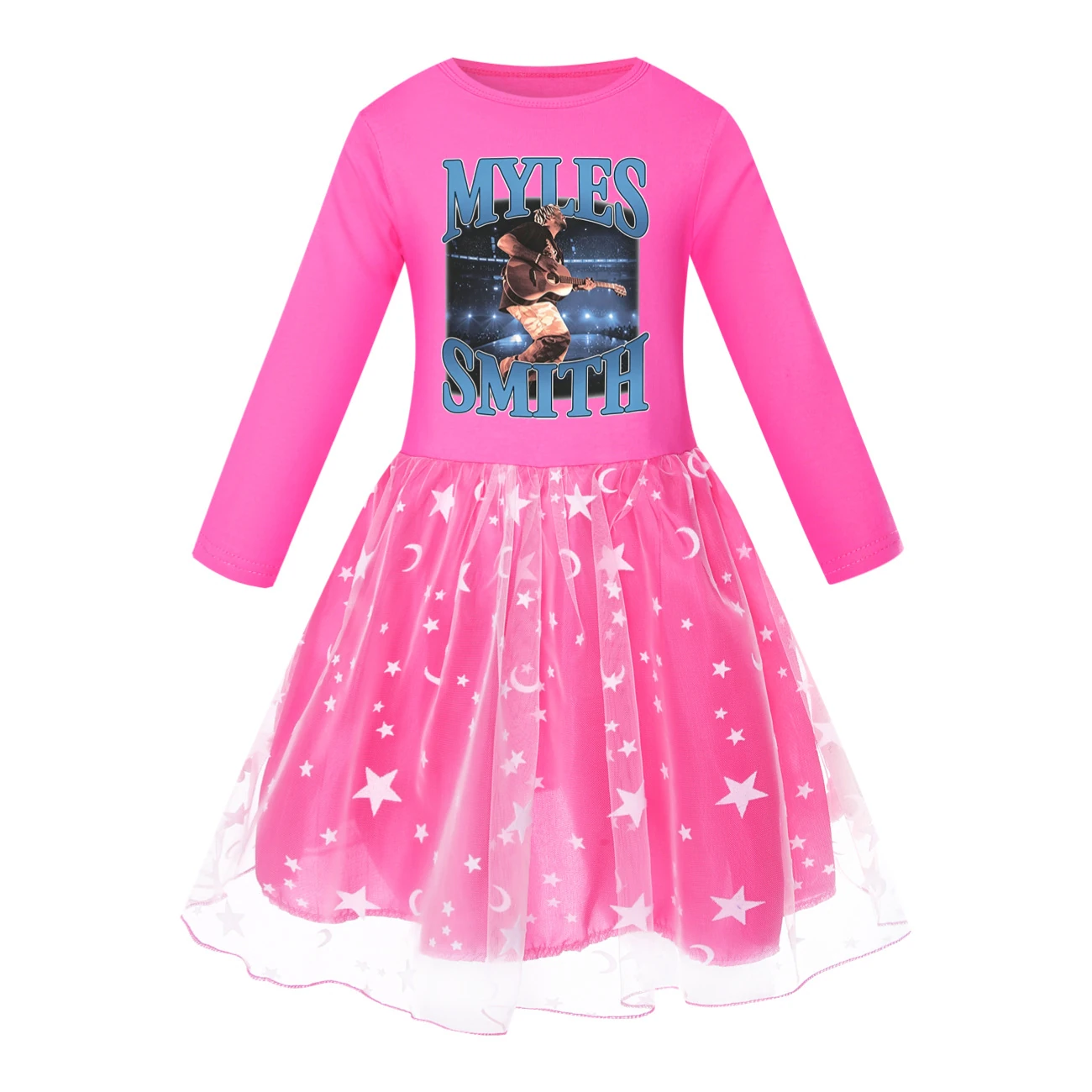 Rainbow Tulle Twirl Dress — 5808 Edition, Style 05 · Star Tulle · Rose