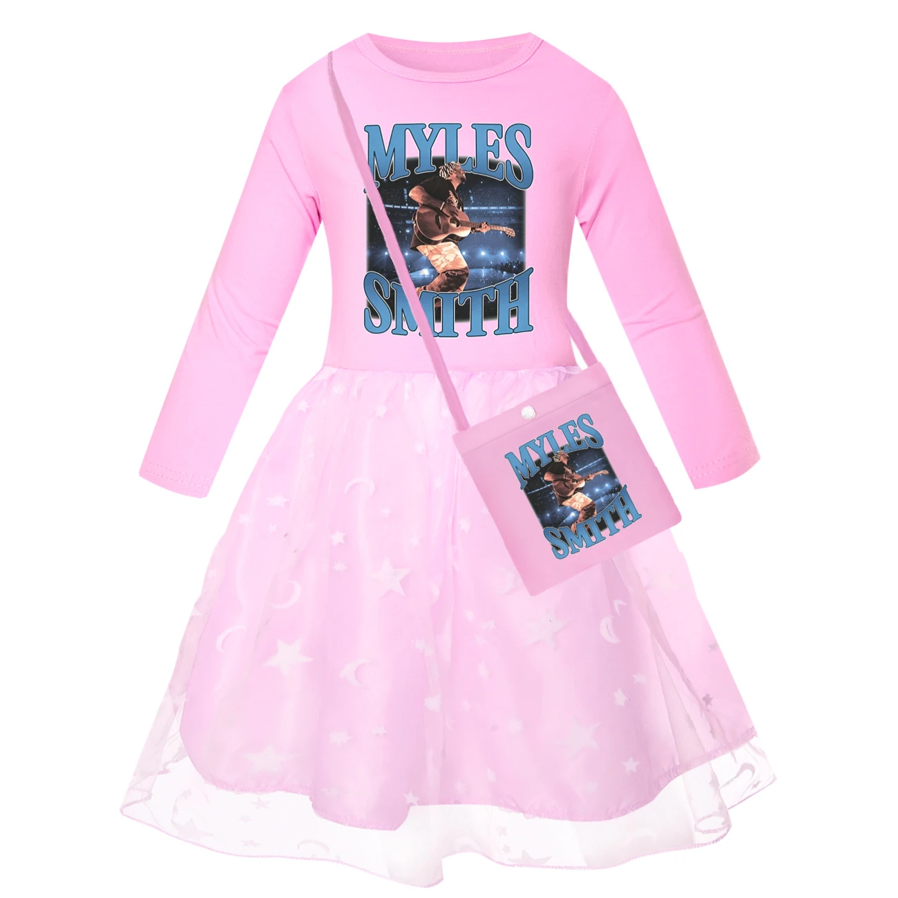 Rainbow Tulle Twirl Dress — 5808 Edition, Style 07 · Star Tulle · with Bag · Pink