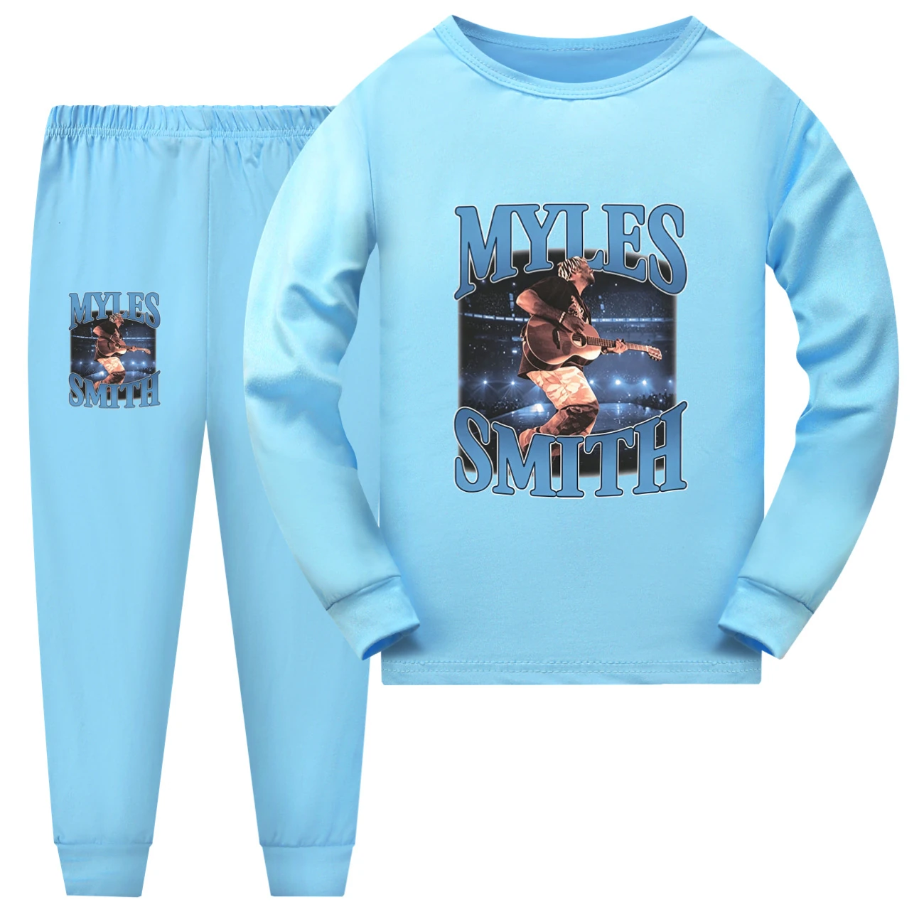 Family Lounge Set — 5808 Edition, Style 10 · Long Sleeve · Light Blue
