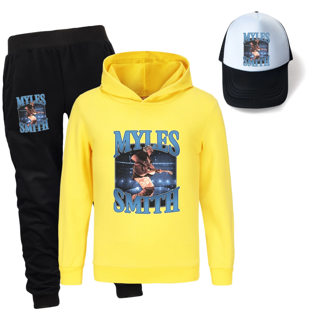 Three-Piece Hoodie, Jogger & Hat Set — 5808 Edition, Style 02 · Yellow