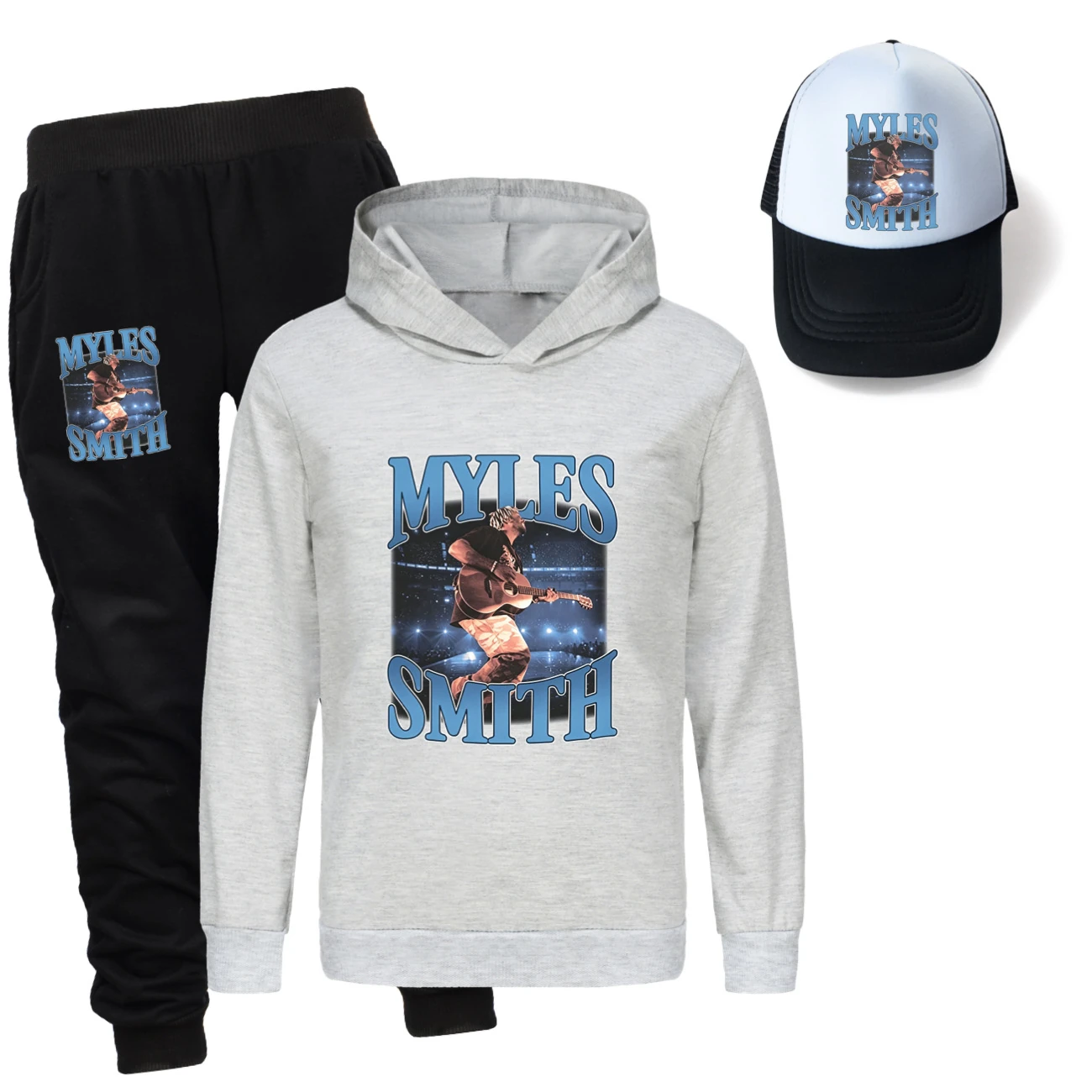 Three-Piece Hoodie, Jogger & Hat Set — 5808 Edition, Style 05 · Grey