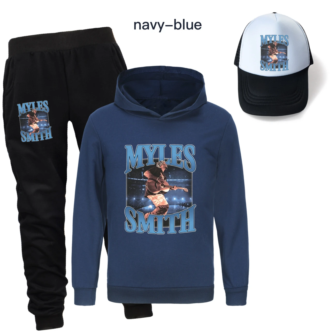 Three-Piece Hoodie, Jogger & Hat Set — 5808 Edition, Style 09 · Navy