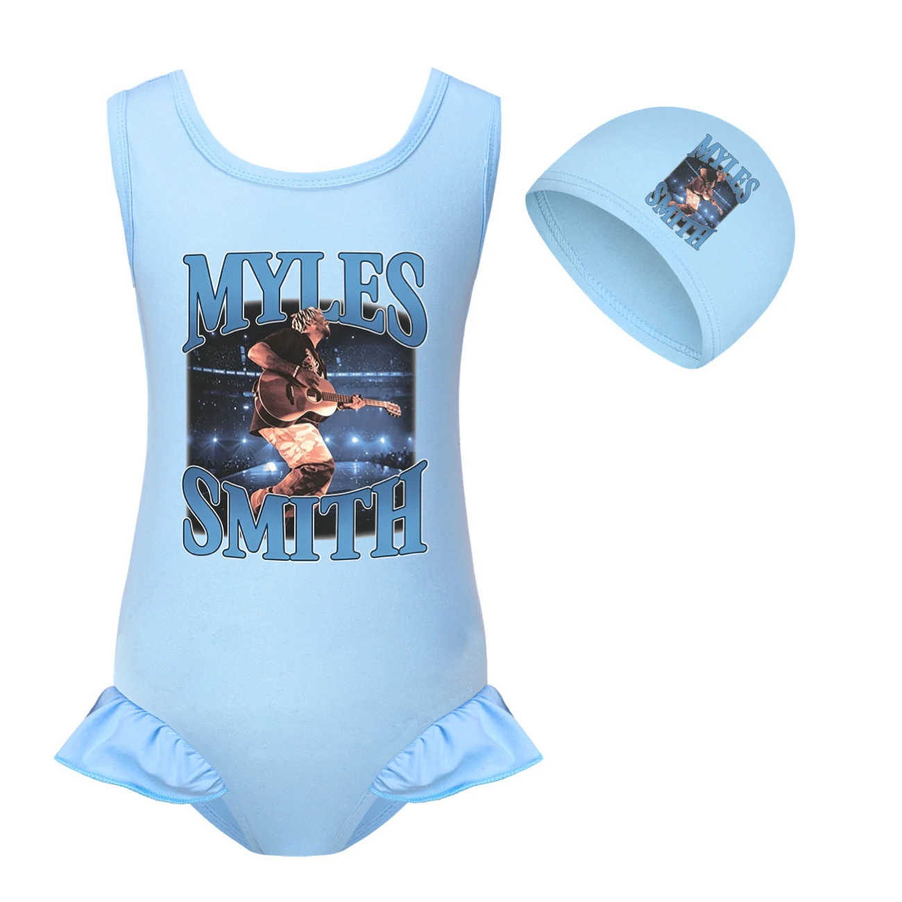 Girls’ One-Piece Swimsuit & Cap Set — 5808 Edition product view
