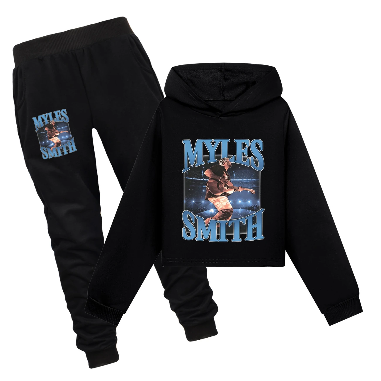 Cropped Hoodie Set — 5808 Edition, Style 10 · Set · Black