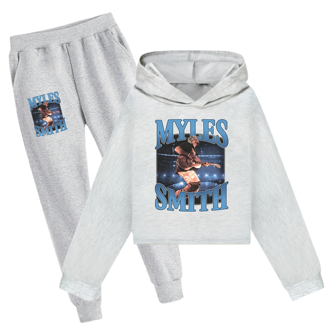 Cropped Hoodie Set — 5808 Edition, Style 11 · Set · Grey