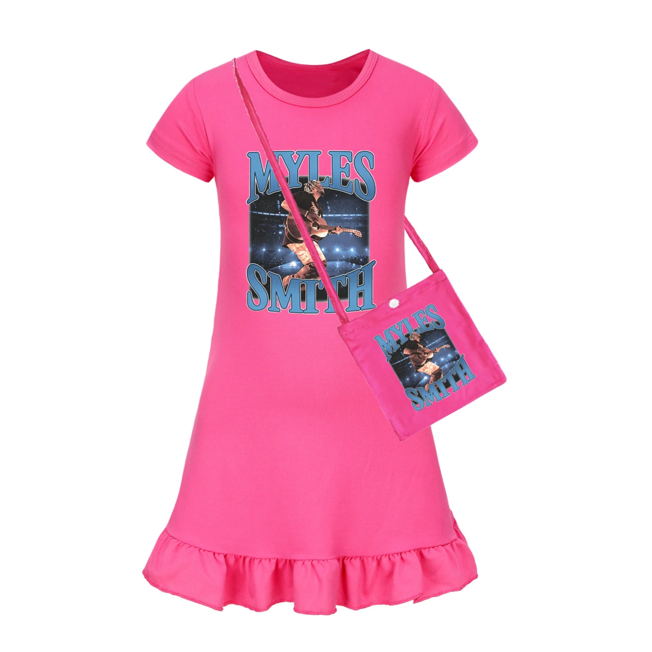 Ruffle-Hem Jersey Sleep Dress — 5808 Edition, Style 02 · with Bag · Rose