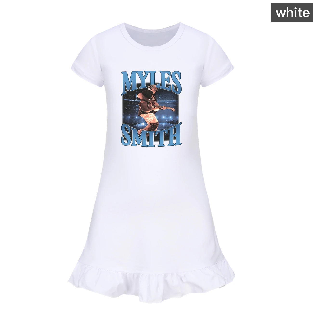 Ruffle-Hem Jersey Sleep Dress — 5808 Edition, Style 04 · White