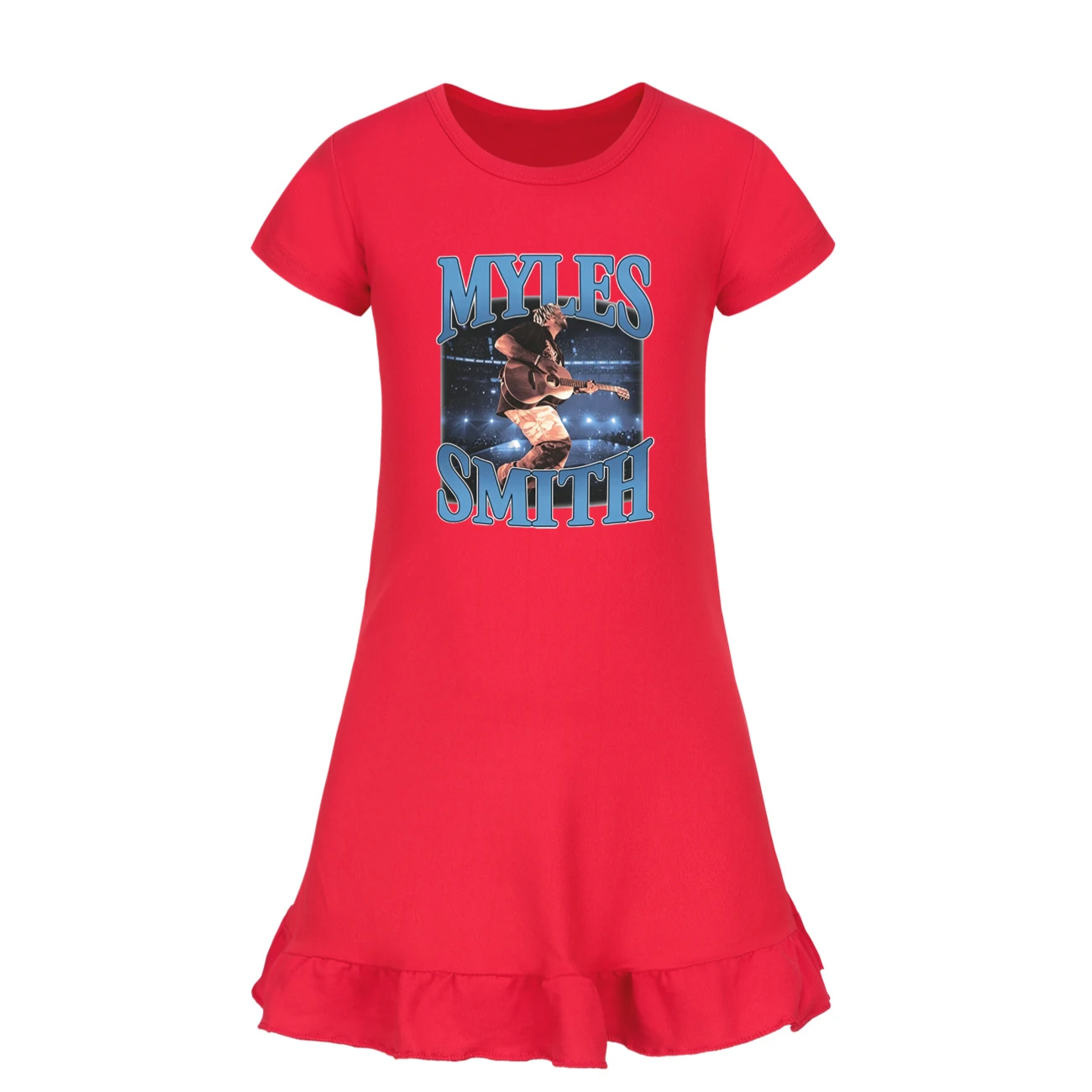Ruffle-Hem Jersey Sleep Dress — 5808 Edition, Style 07 · Red
