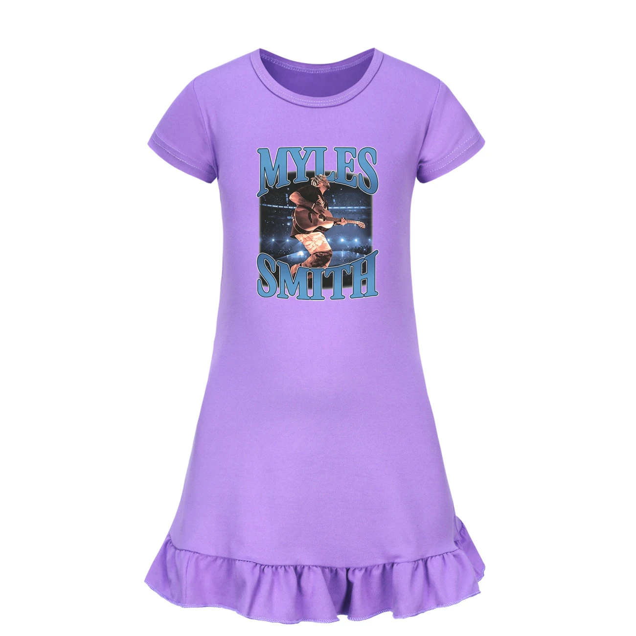 Ruffle-Hem Jersey Sleep Dress — 5808 Edition, Style 08 · Purple