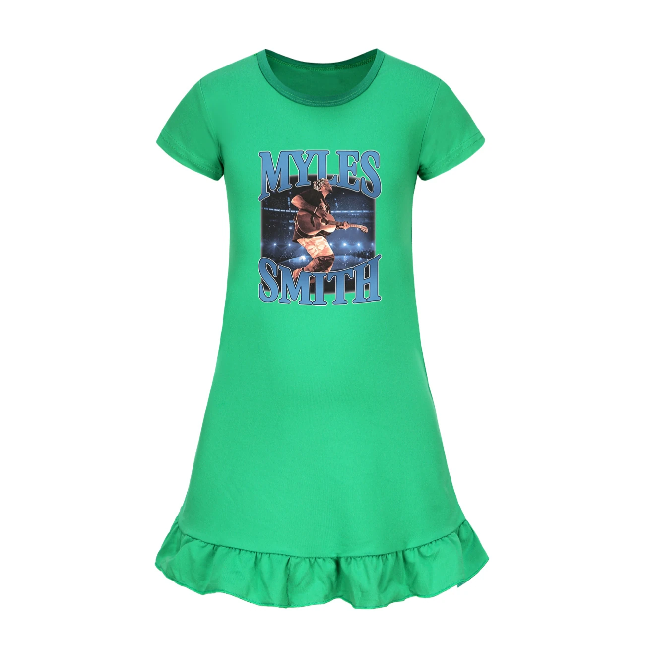 Ruffle-Hem Jersey Sleep Dress — 5808 Edition, Style 09 · Green