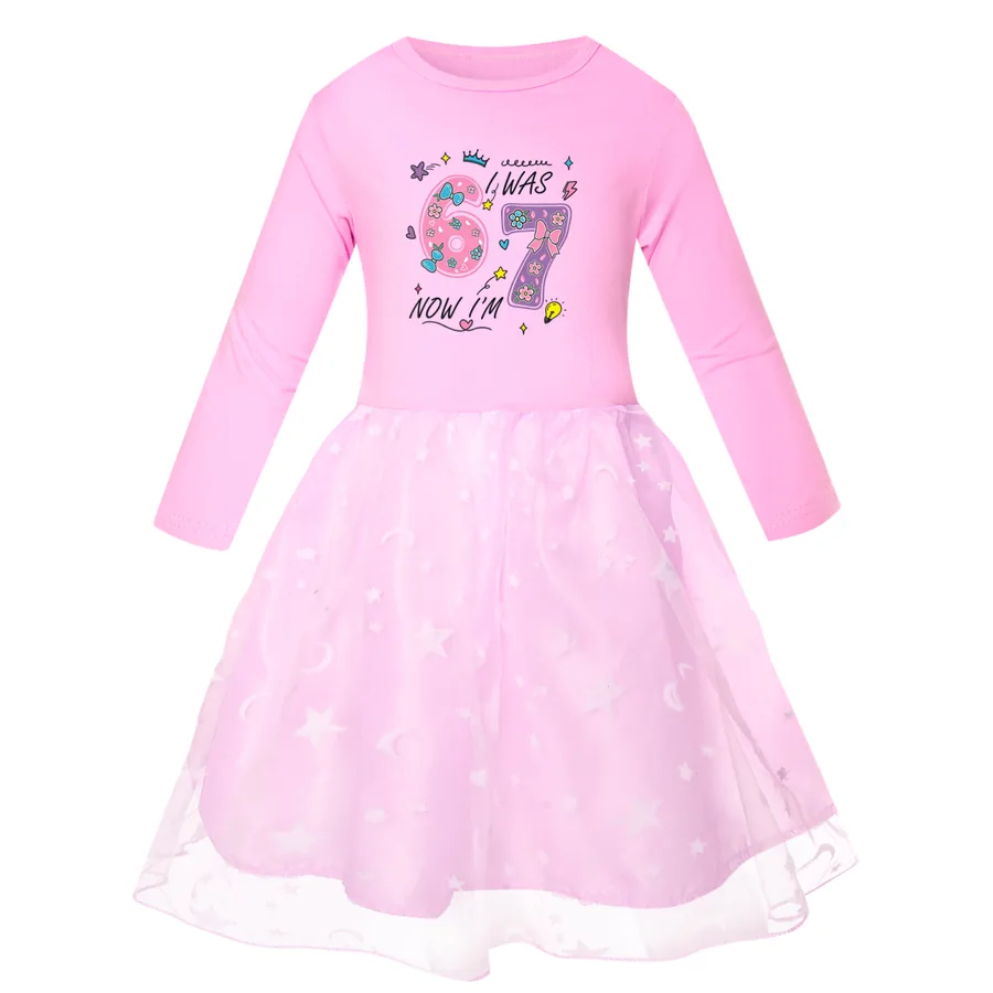 Rainbow Tulle Twirl Dress, Style 04 · Star Tulle · Pink