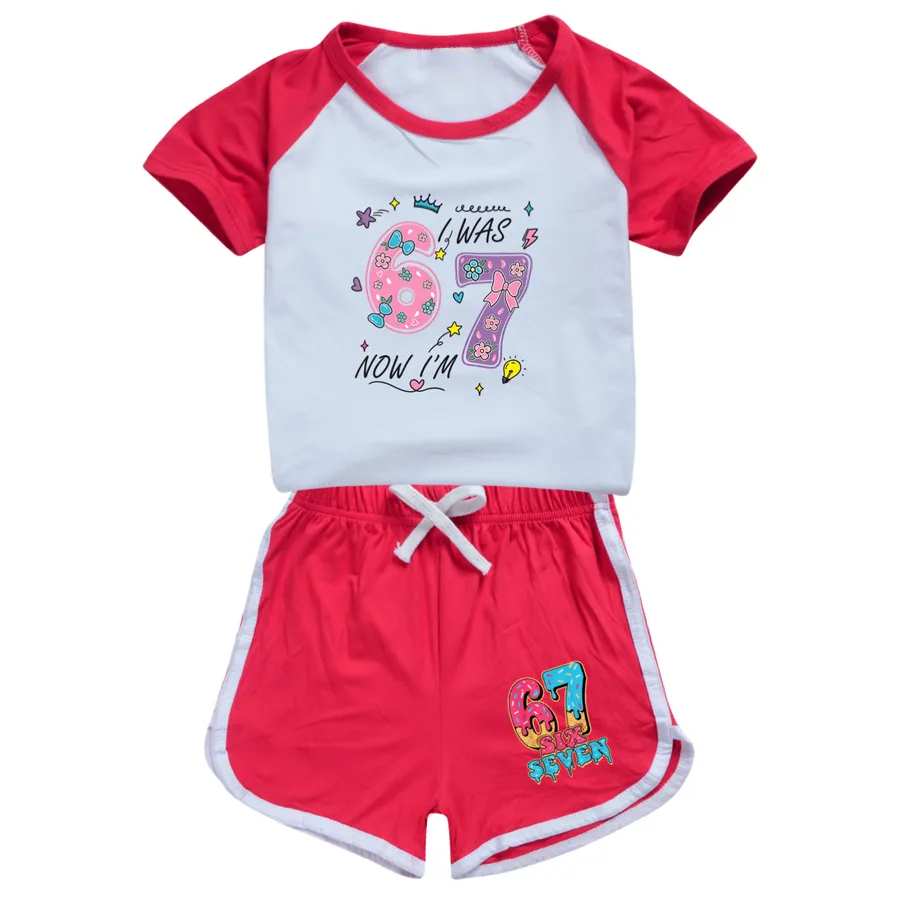 Tee & Shorts Active Set, Style 01 · Set · Red