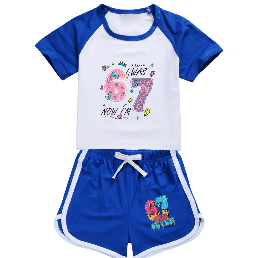 Tee & Shorts Active Set, Style 03 · Set · Blue